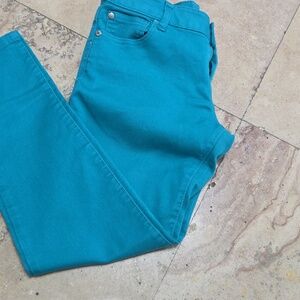 Celebrity Pink Green Jeans Women Size 9 St. Patrick’s Day Statement Skinny Stret